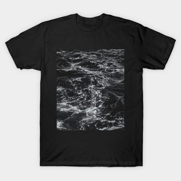 Black Waves T-Shirt by igzine